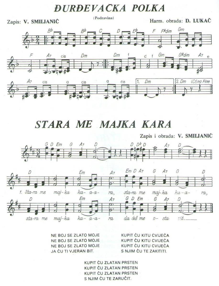 Partiture urevaka polka-Stara me majka kara